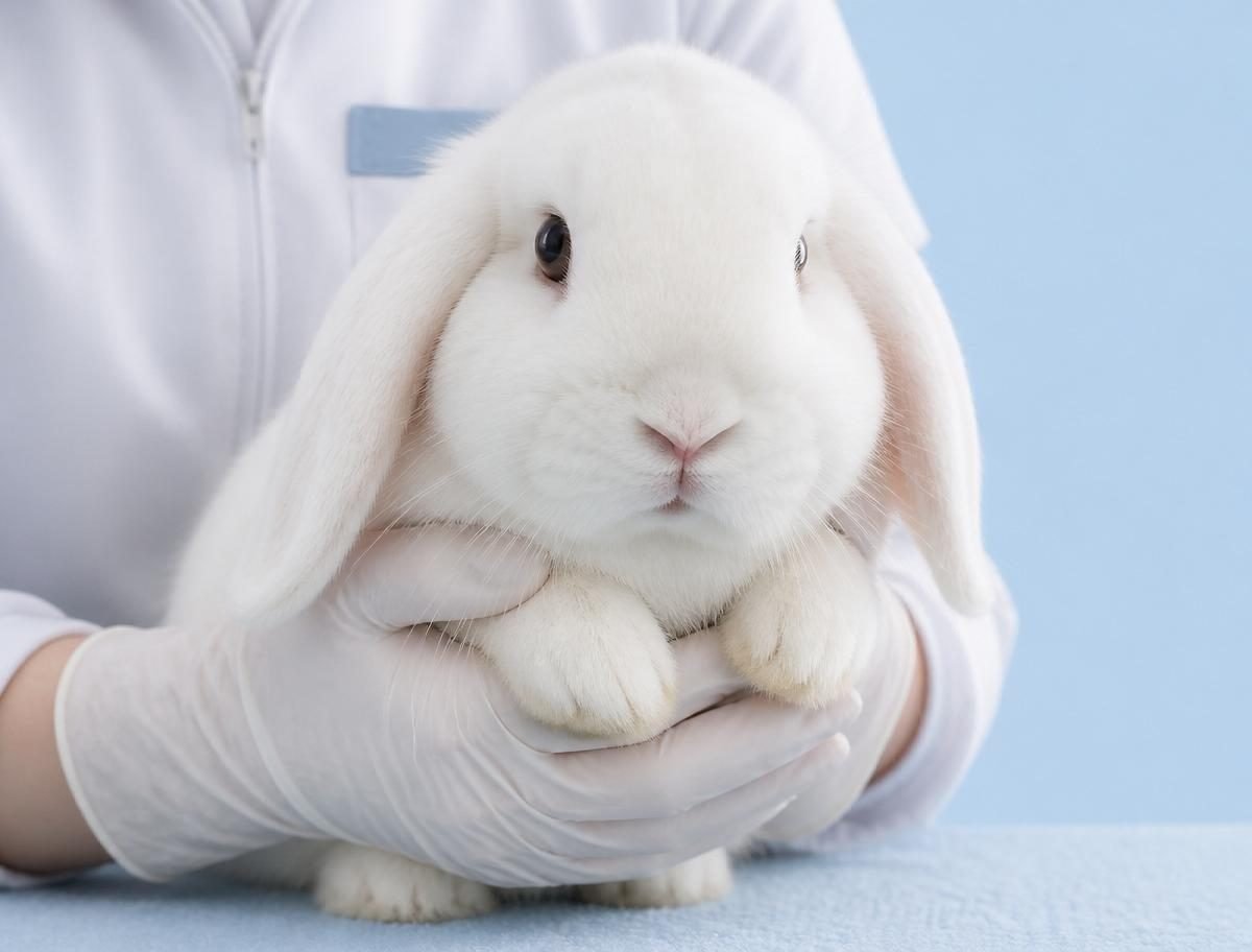 Rabbit grooming transformation by Pretty Paws Qatar